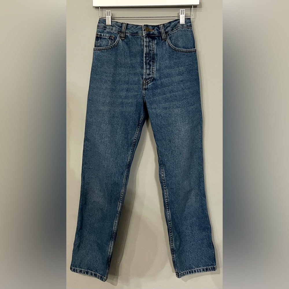 Sezane Blue Straight Leg Jeans - Picture 2 of 6
